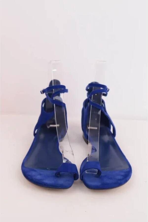 Hermès Vintage Pre-owned Suede sandals Blue Dames