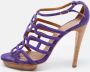 Hermès Vintage Pre-owned Suede sandals Purple Dames - Thumbnail 2