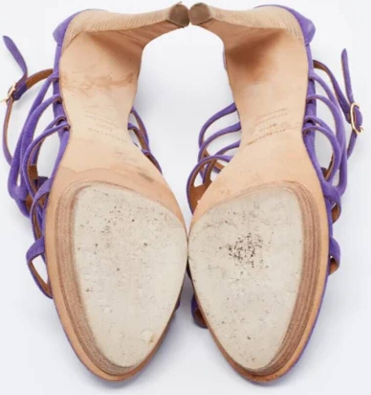 Hermès Vintage Pre-owned Suede sandals Purple Dames