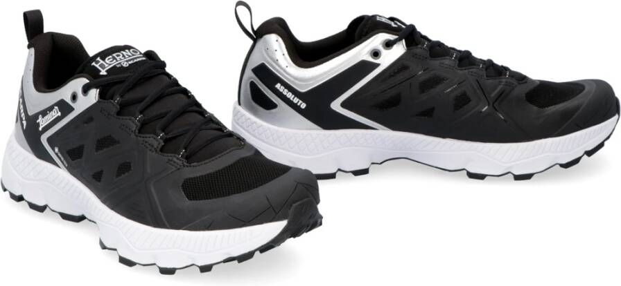 Herno Mesh Low-top Sneakers met Metallic Detail Black Heren