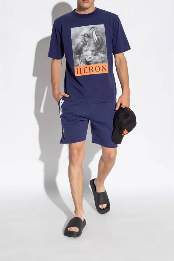 Heron Preston Slippers met logo Zwart Heren