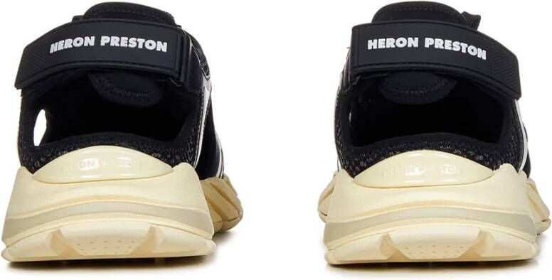 Heron Preston Zwarte Mesh Sneakers met Klittenbandsluiting Zwart Heren