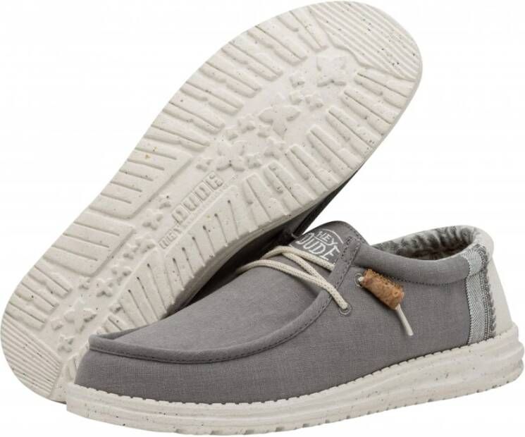 Hey Dude Ademende Baseball-geïnspireerde Wally Break Stitch Sneaker Gray Heren