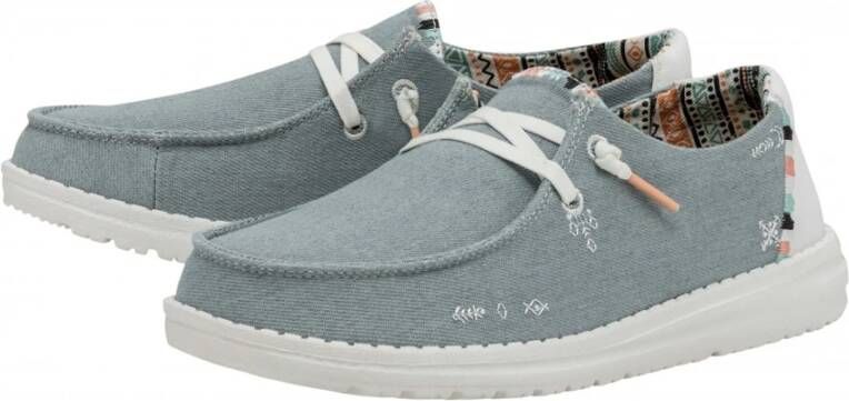 Hey Dude Boho Crochet Sneaker Blue Dames