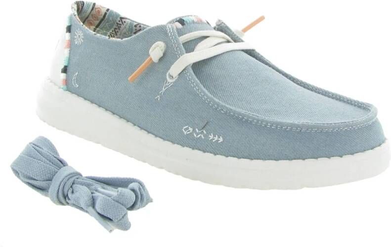 Hey Dude Boho Stijl Schoenen Blue Dames
