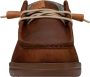 Hey Dude Donkerbruine Wally Grip Craft Leren Mocassin Brown Heren - Thumbnail 7