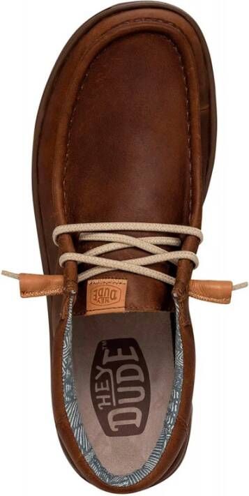 Hey Dude Bruine leren Grip Craft schoenen Brown Heren