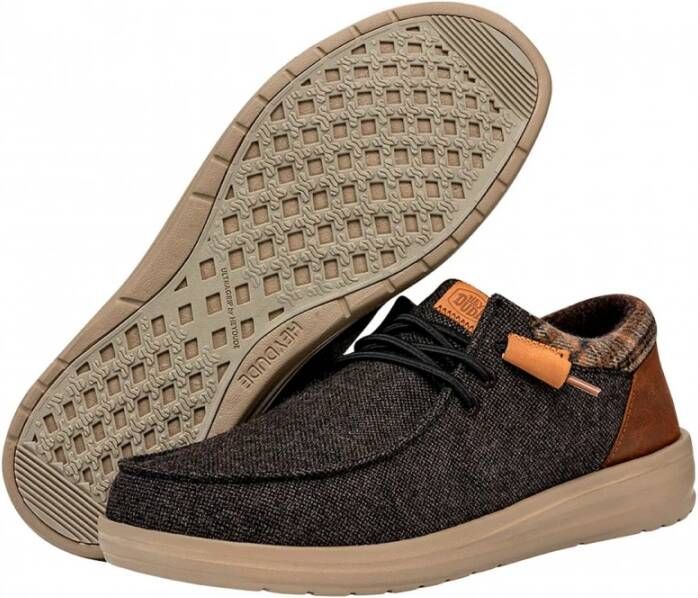 Hey Dude Bruine Wol Sneakers voor Heren Brown Heren