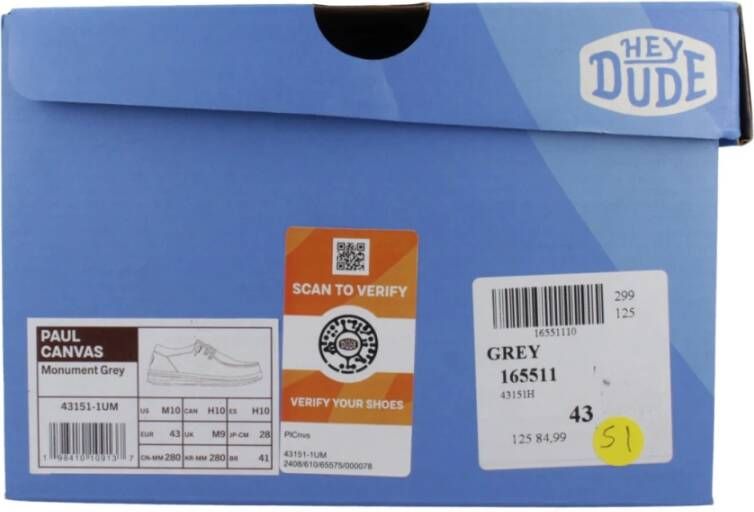 Hey Dude Canvas Veterschoenen