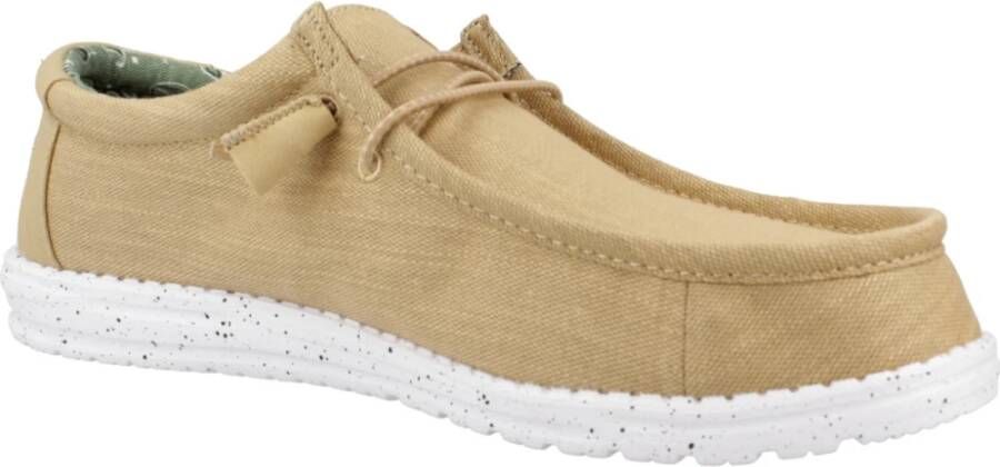Hey Dude Canvas Veterschoenen Beige Heren
