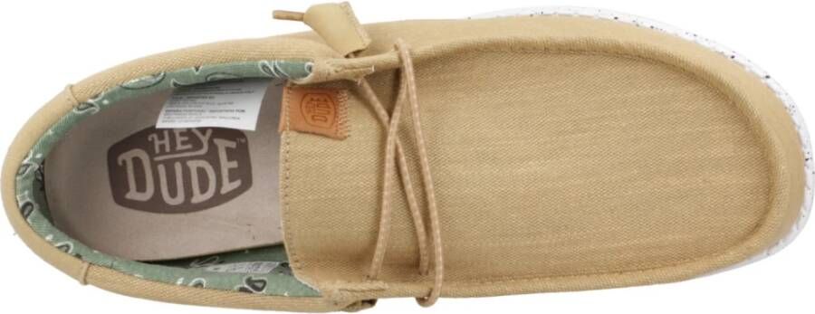 Hey Dude Canvas Veterschoenen Beige Heren