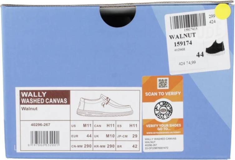 Hey Dude Canvas Veterschoenen Beige Heren