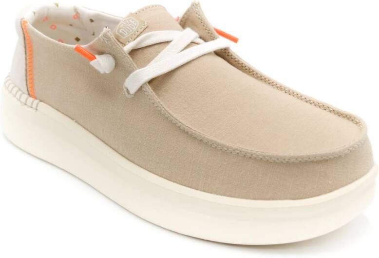 Hey Dude Chambray Rise Sneakers Beige Dames