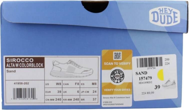 Hey Dude Colorbloc High Top Sneakers Brown Dames