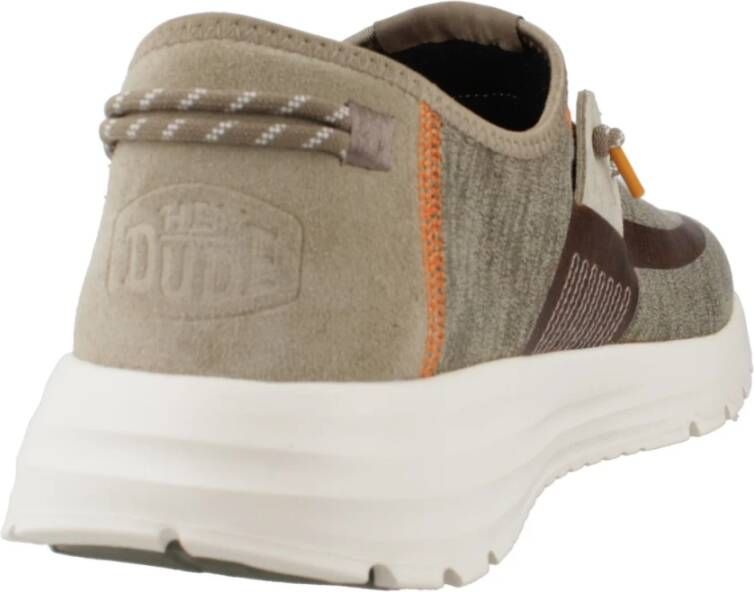 Hey Dude Dual Knit Laced Shoes Green Heren