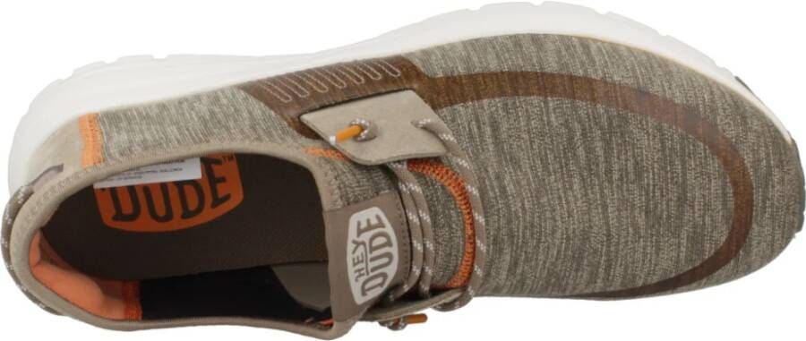 Hey Dude Dual Knit Laced Shoes Green Heren