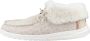 Hey Dude Fold Stitch Cozy Laced Shoes Beige Dames - Thumbnail 5