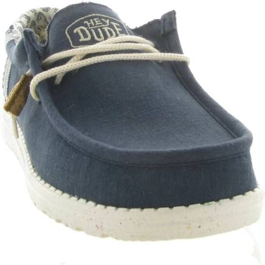 Hey Dude Gevlochten Linnen Schoenen Blue Heren