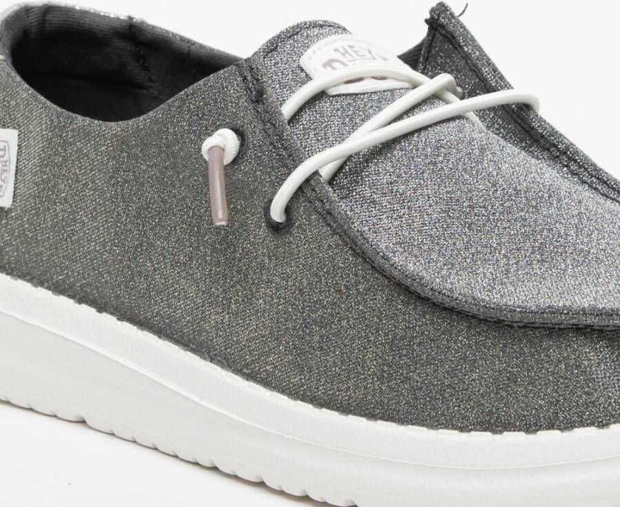 Hey Dude Grijze Glitter Baseball Sneakers Gray Dames