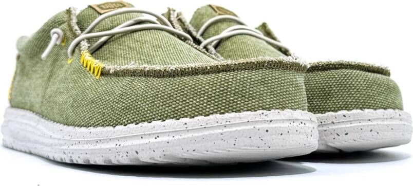 Hey Dude Groene platte schoenen Wally Coastline Jute Green Heren