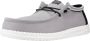 HEYDUDE Wally Letterman Heren Instappers Light Grey White - Thumbnail 3