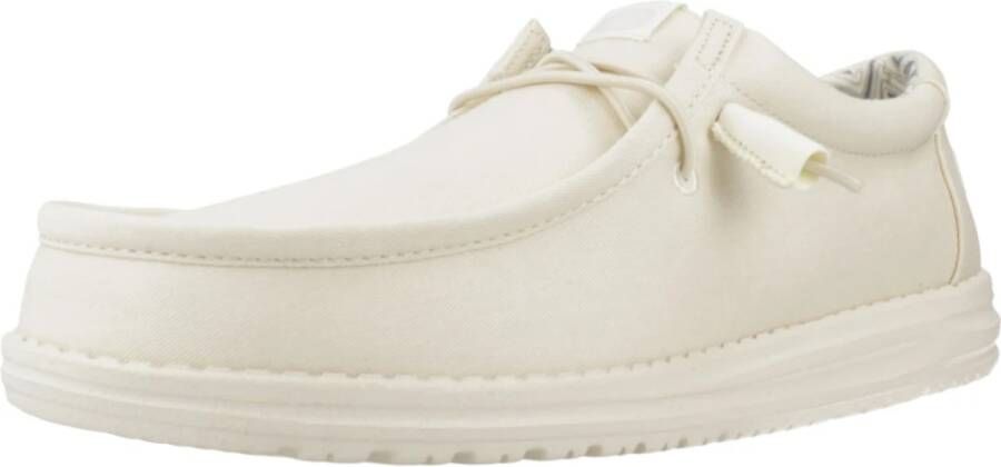 Hey Dude Laced Shoes White Heren