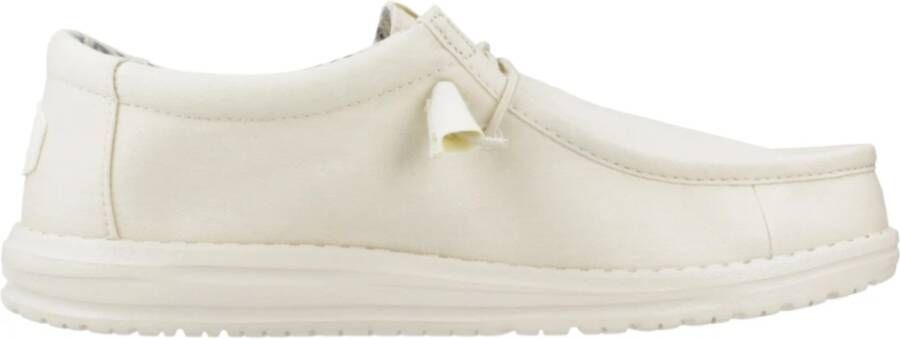 Hey Dude Laced Shoes White Heren