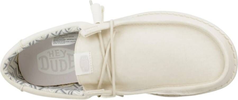 Hey Dude Laced Shoes White Heren