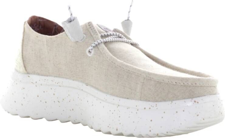Hey Dude Platte Veterschoenen voor Dames Chambray Beige Dames