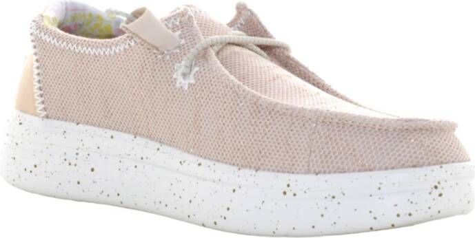 Hey Dude Platte Veterschoenen Wendy Rise Stretch Beige Dames