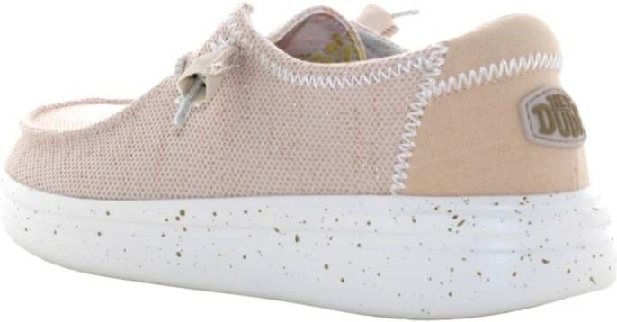 Hey Dude Platte Veterschoenen Wendy Rise Stretch Beige Dames