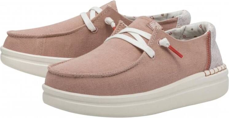 Hey Dude Rise Low-Top Mocassin Sneaker Pink Dames