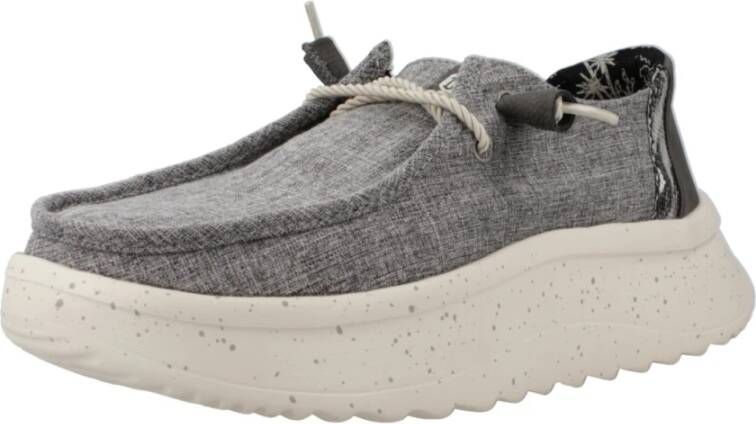 Hey Dude Geweven Veterschoenen voor Vrouwen Beige Dames