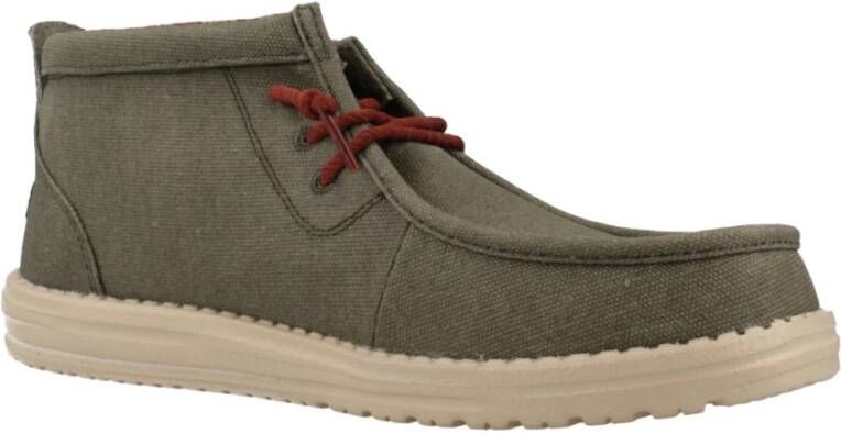 Hey Dude Stijlvolle Veterschoenen voor Mannen Green Heren