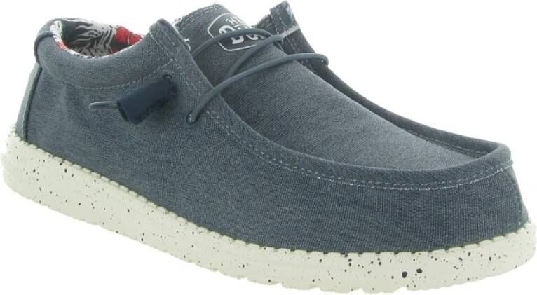 Hey Dude Stretch Canvas Schoenen Blue Heren