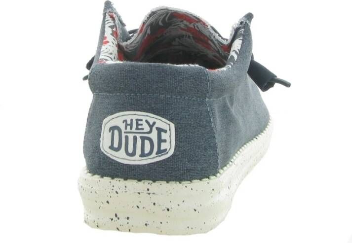Hey Dude Stretch Canvas Schoenen Blue Heren