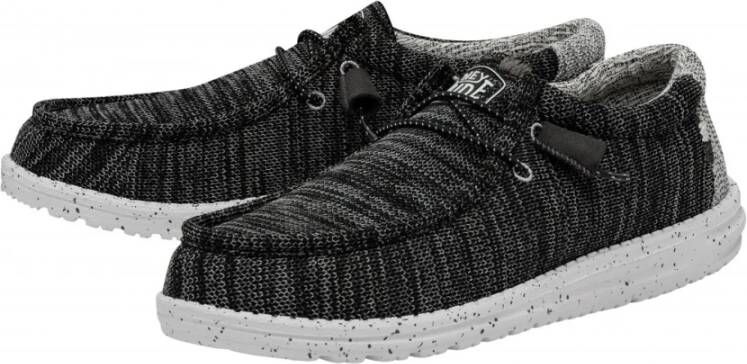 Hey Dude Stretch Mocassin Sneaker Lichtgewicht Comfort Black Heren