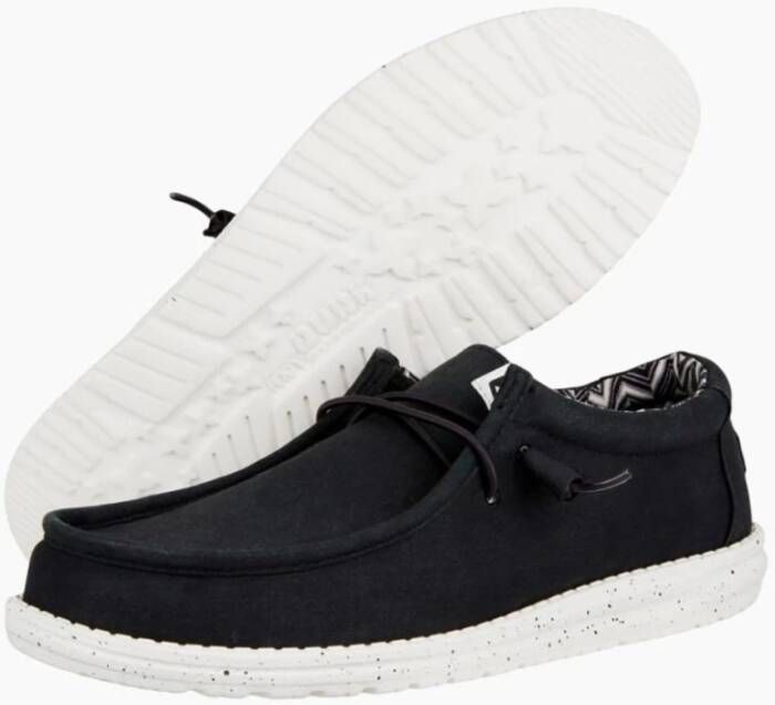 Hey Dude Wally Canvas Schoenen Zwart Wit