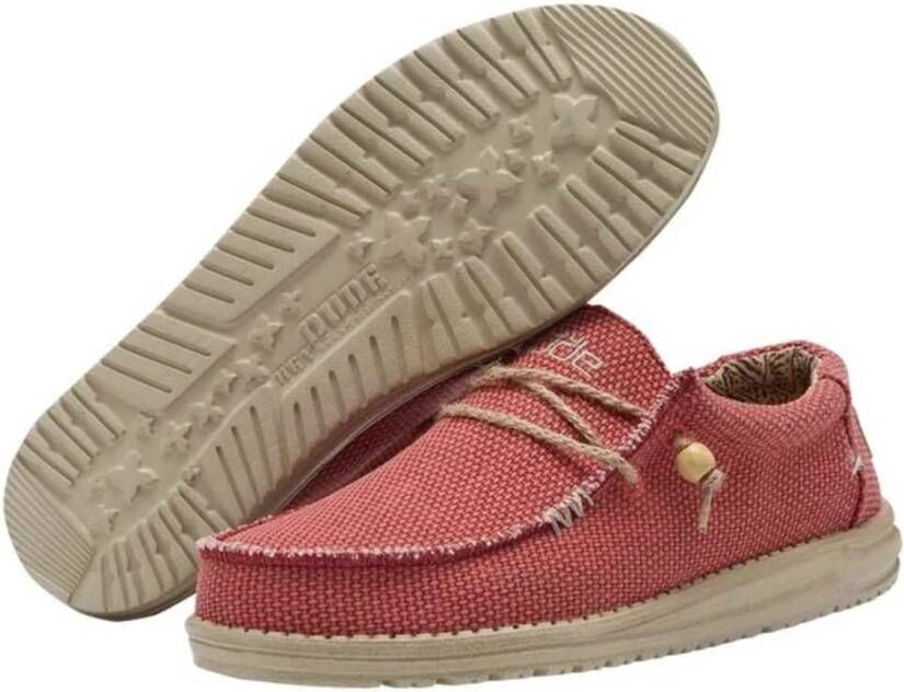 Hey Dude Wally Gevlochten Sneakers Red Heren