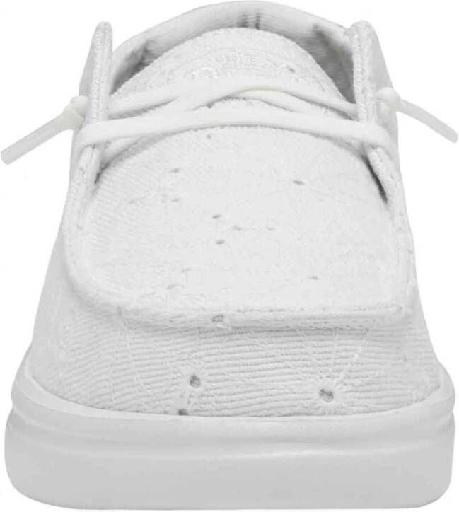 Hey Dude Witte Sneakers Wendy Rise Eyelet Boho White Dames