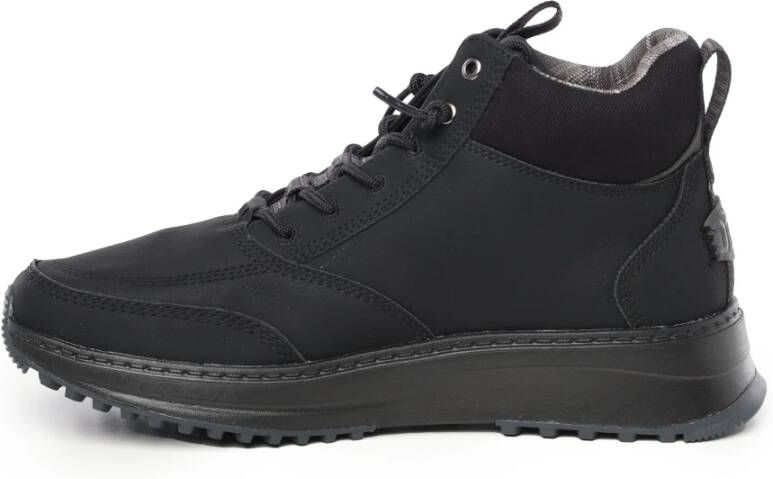 Hey Dude Zwarte nylon sneakers met noppenzool