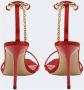 Hibourama Elegante Satijnen Sandalen met Kristallen Band Red Dames - Thumbnail 5