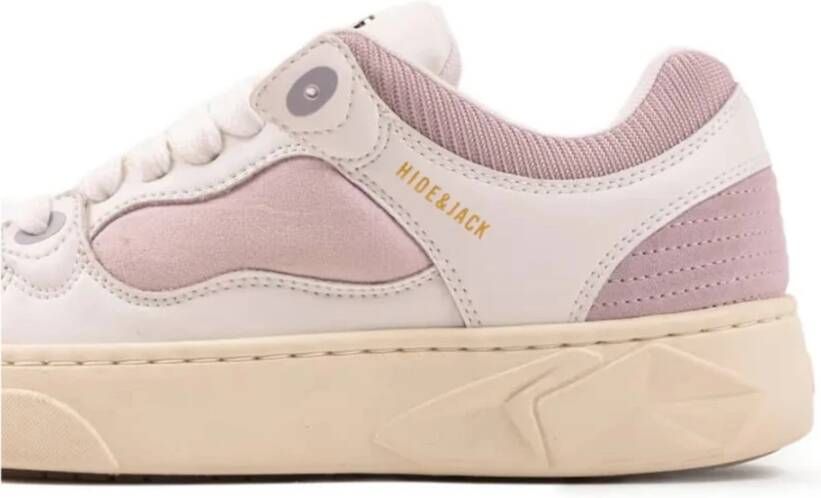 Hide&Jack Roze Witte Lage Sneakers