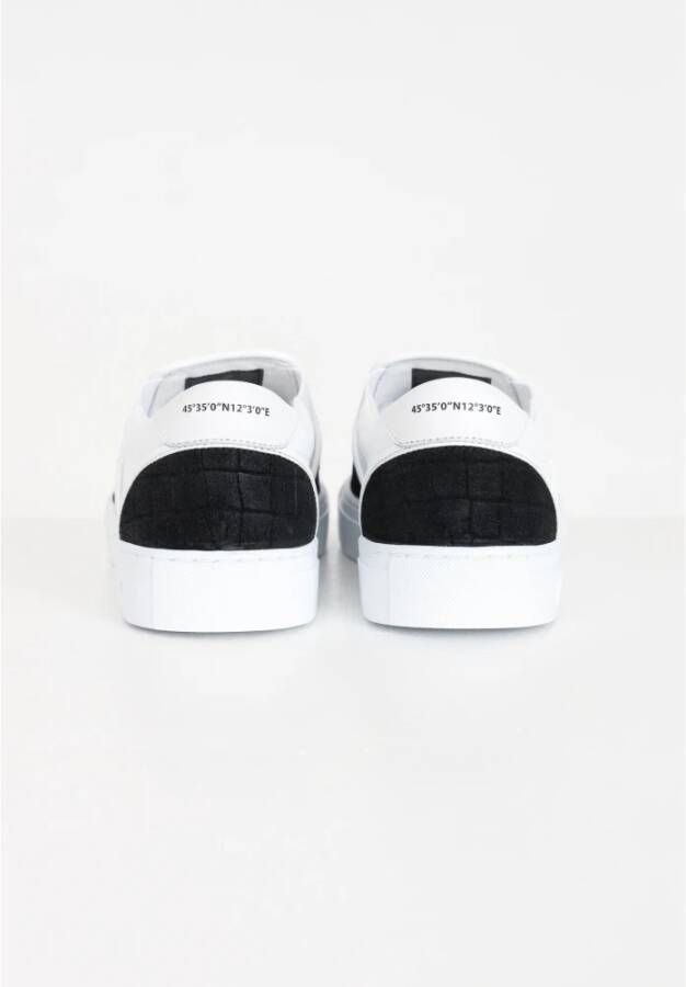 Hide&Jack Zwart Wit Slip-On Sneakers Black Heren