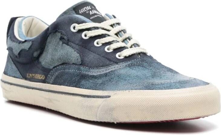 Hidnander Blauwe Sneakers met Logo Patch