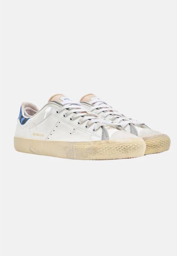 Hidnander Leren lage sneakers met rubberen neus White Heren