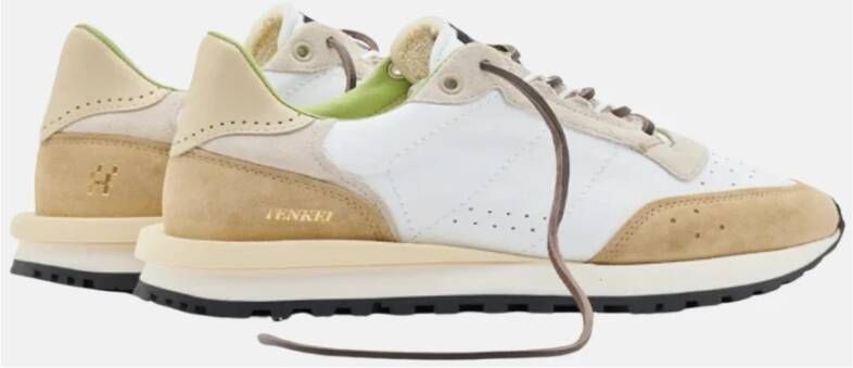 Hidnander Leren Sneakers met Suède Details