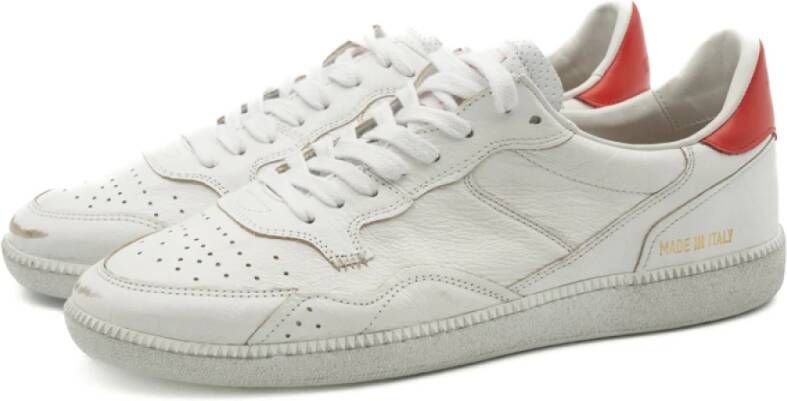 Hidnander Mannen WhiteRed Sneakers White Heren