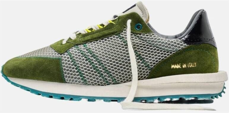 Hidnander Mesh en Suède Sneakers met Rubberen Zool Multicolor Heren