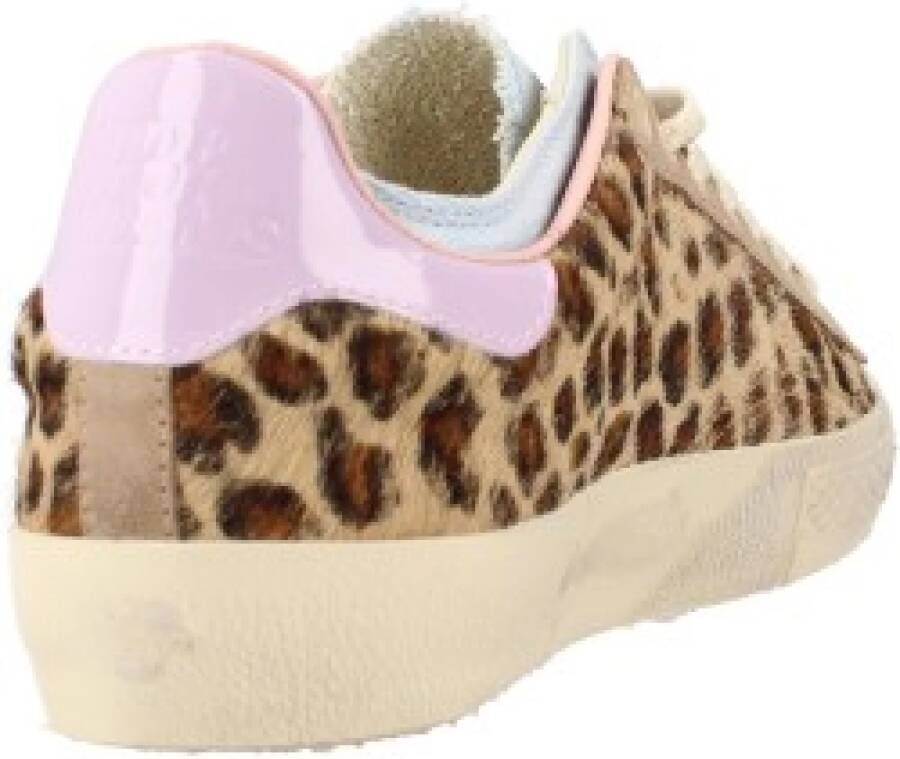 Hidnander Kameel Animal Print Sneakers Starless Collectie Bruin Dames